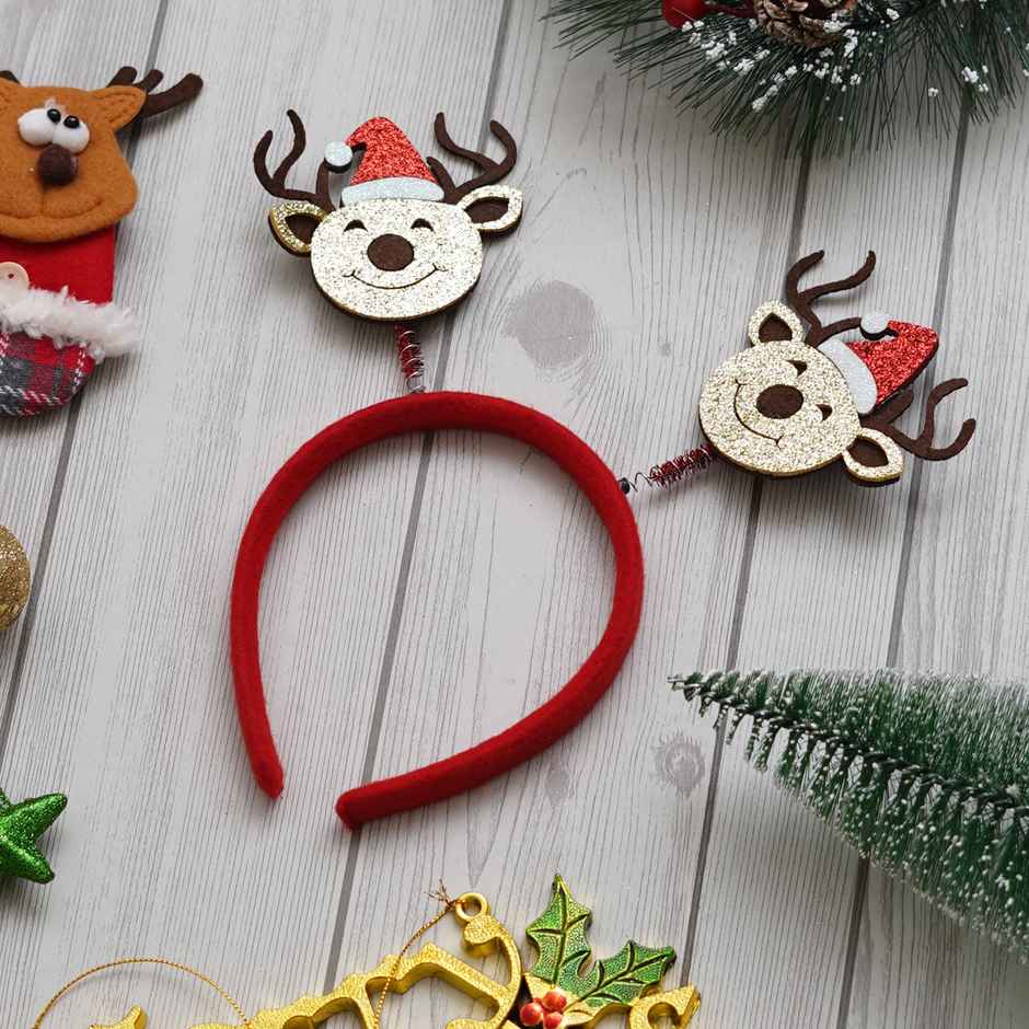 eCraftIndia Christmas Reindeer Design Headband for Christmas and Birthday Parties