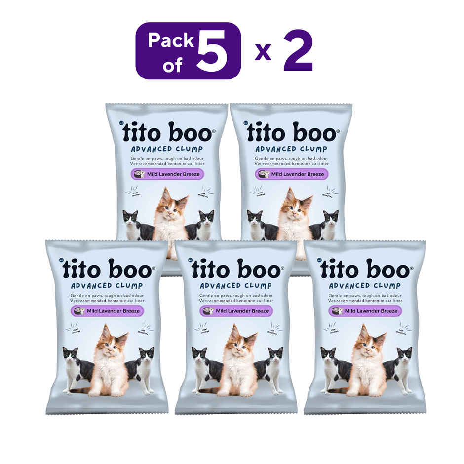 Tito Boo Mild Scented Bentonite Cat Litter | Pack Of 5 Combo