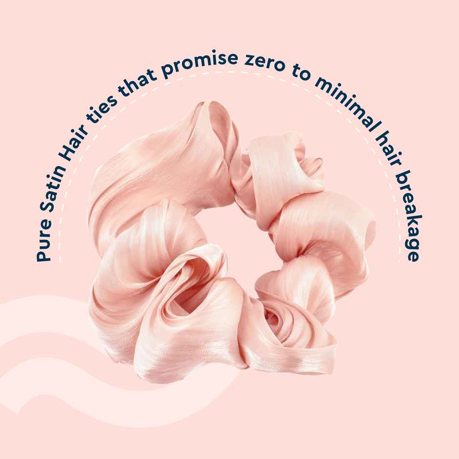 GUBB Satin Scrunchies | Light Pink | Stylish & Comfortable