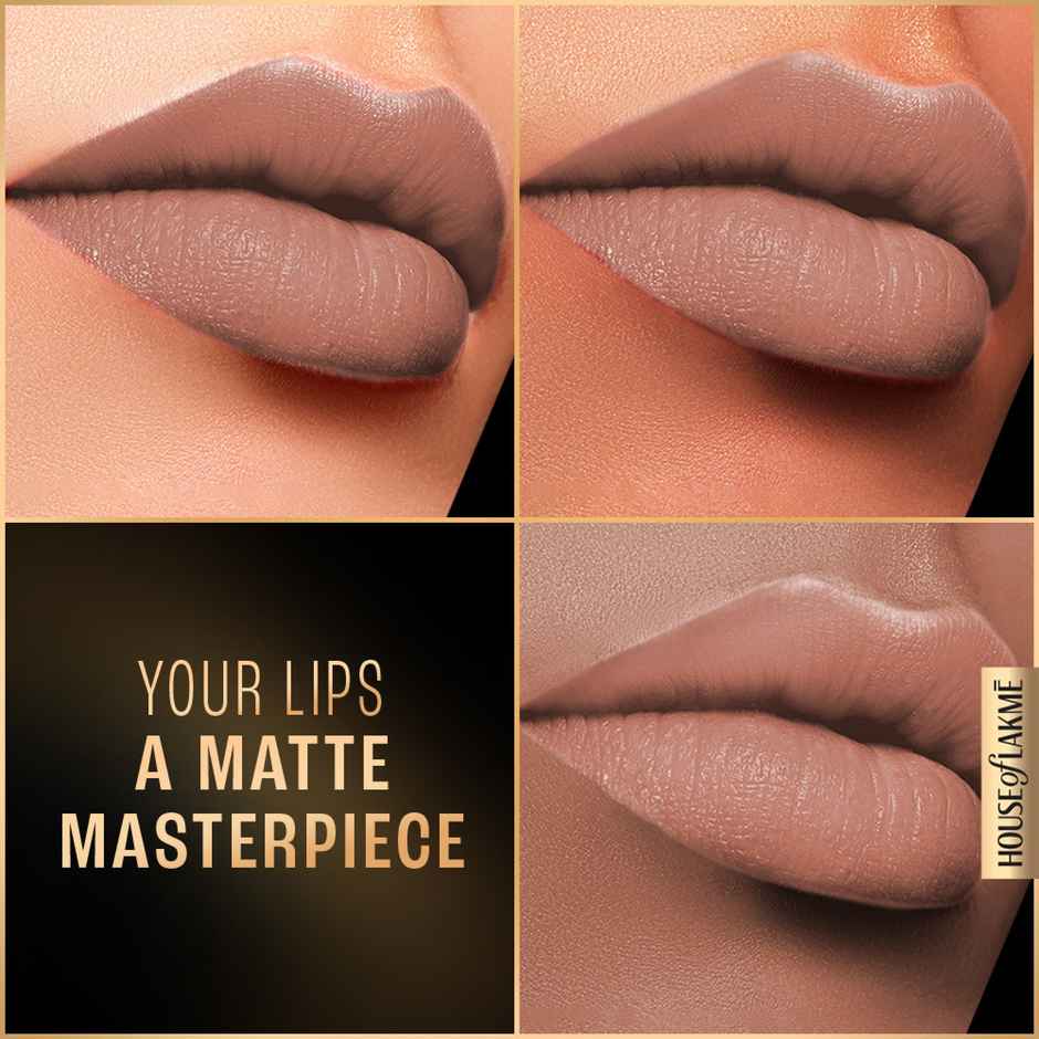 Lakme Forever Matte Liquid Lip, 16hr Lipstick, Lightweight & transferproof - Nude Perk