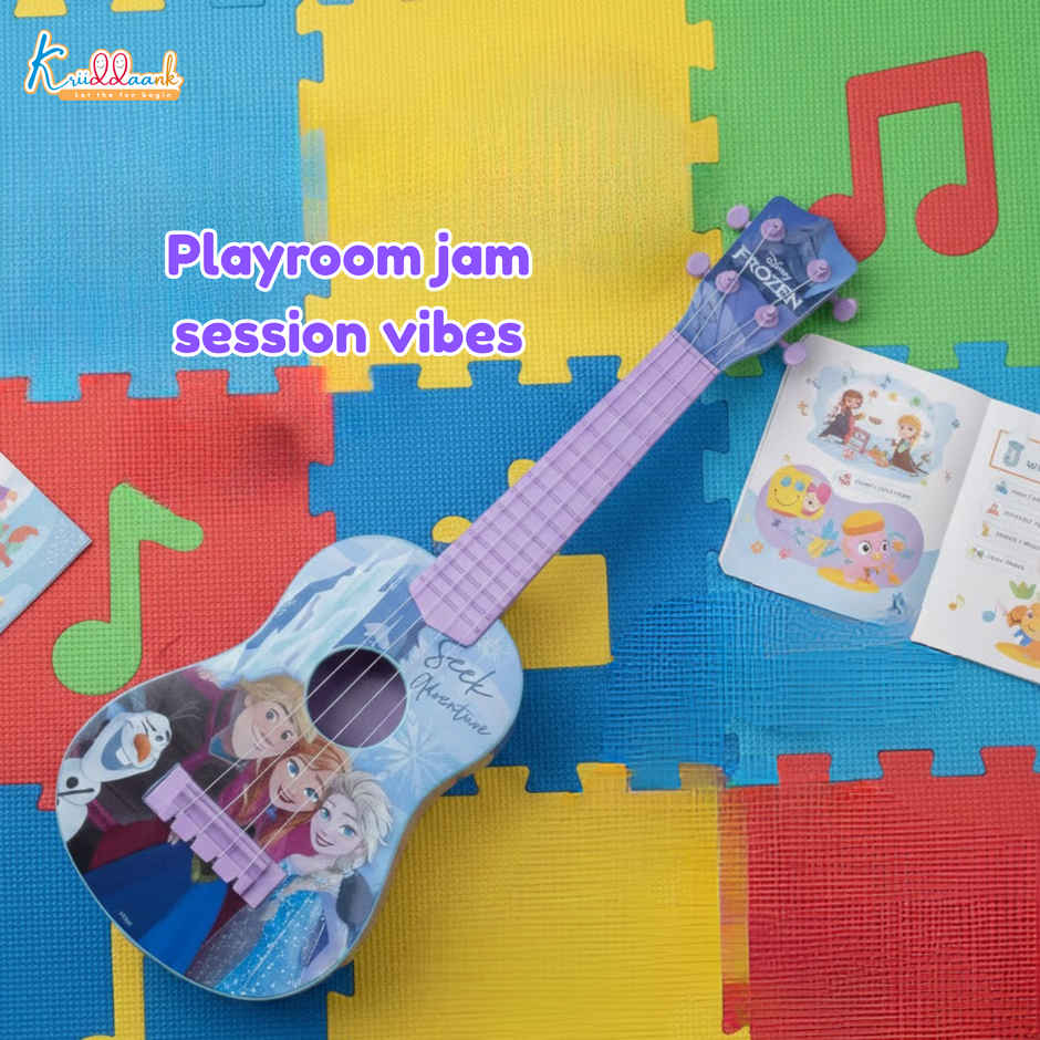 Kriiddaank Frozen Big Guitar, 4 Strings -  23 Inch; 58 cm, Early Music Learning and Development  Toy