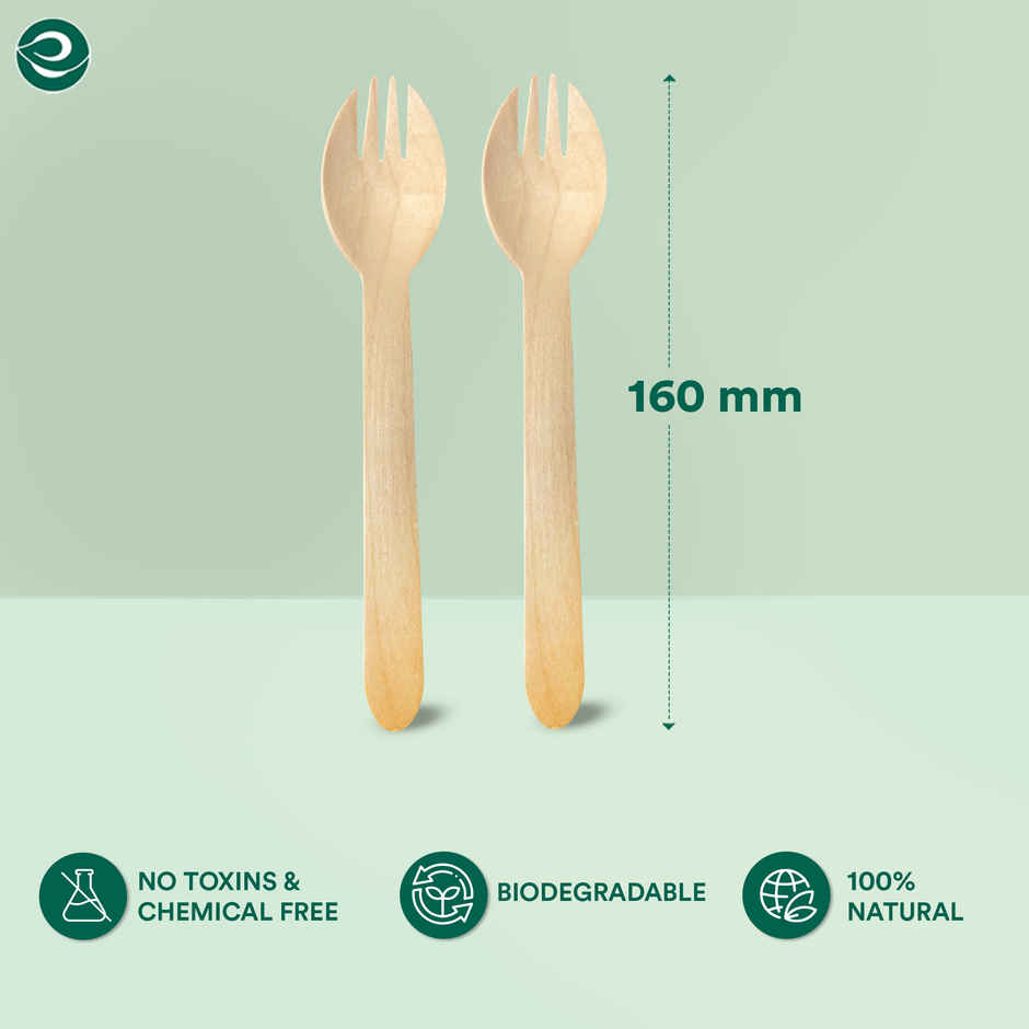 Eco Soul 160mm | 50 Count | Disposable Spork