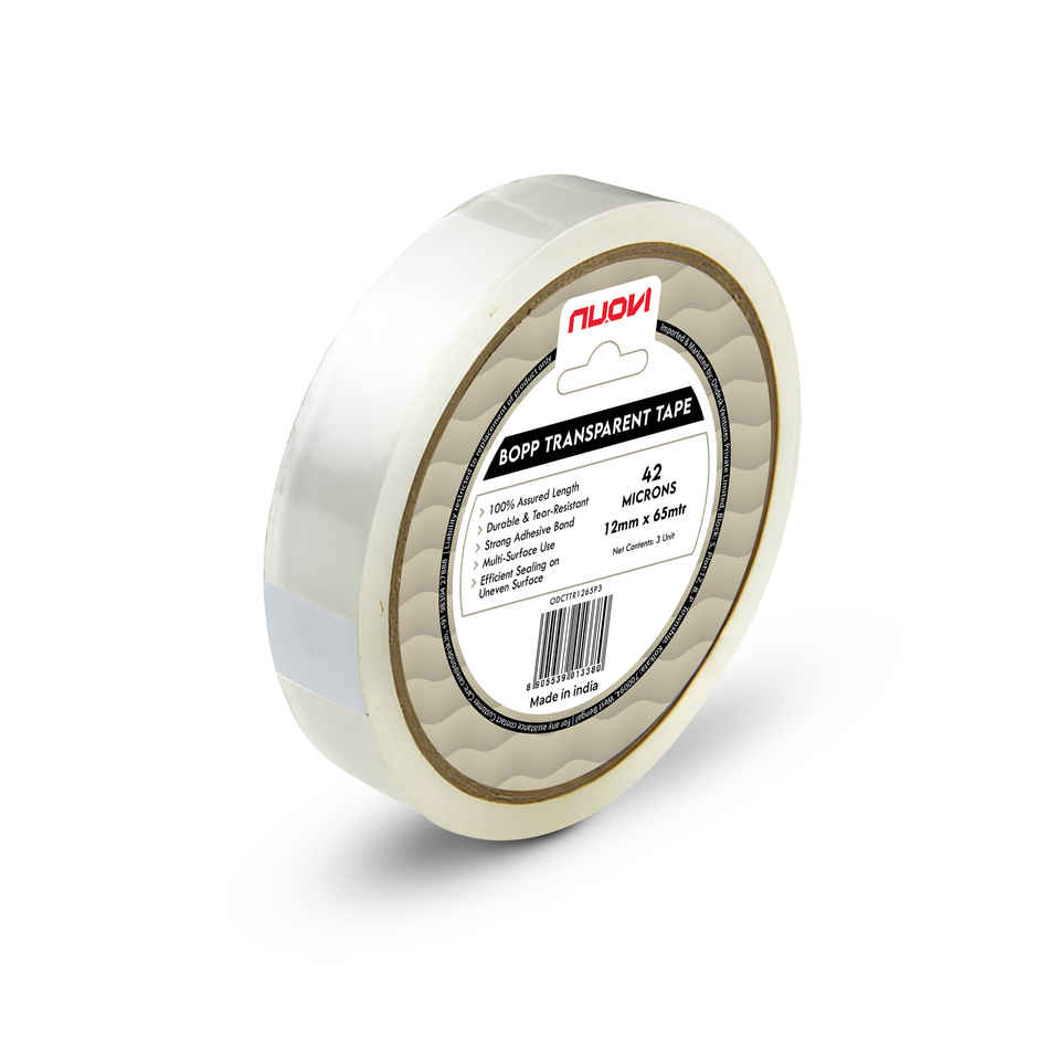 Nuovi BOPP Tape | Transparent - 12 mm x 65 m, 42 Microns