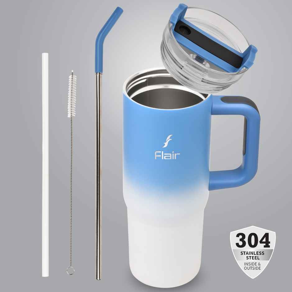 Flair Vogue 750 ml Insulated Stainless Steel Tumbler with Lid | Blue Ombre