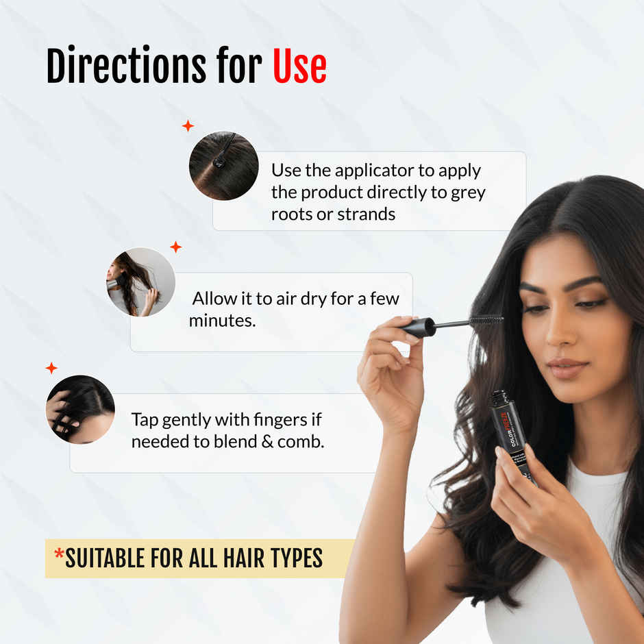 Eleganz Professional Hair Colorfix-Instant Root Touch Up With Niacinamide,Gingseng Root & Argan Oil