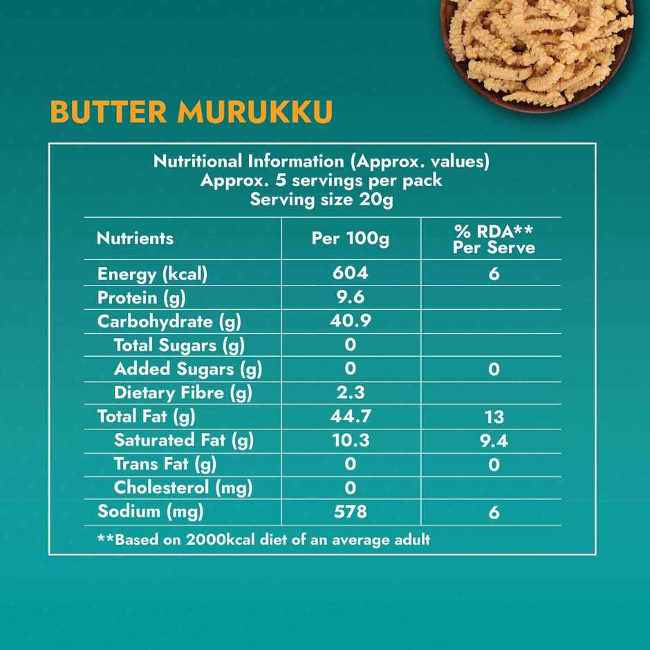 Sweet Karam Coffee Butter Murukku Crisps (Chakli) - Namkeen Snacks