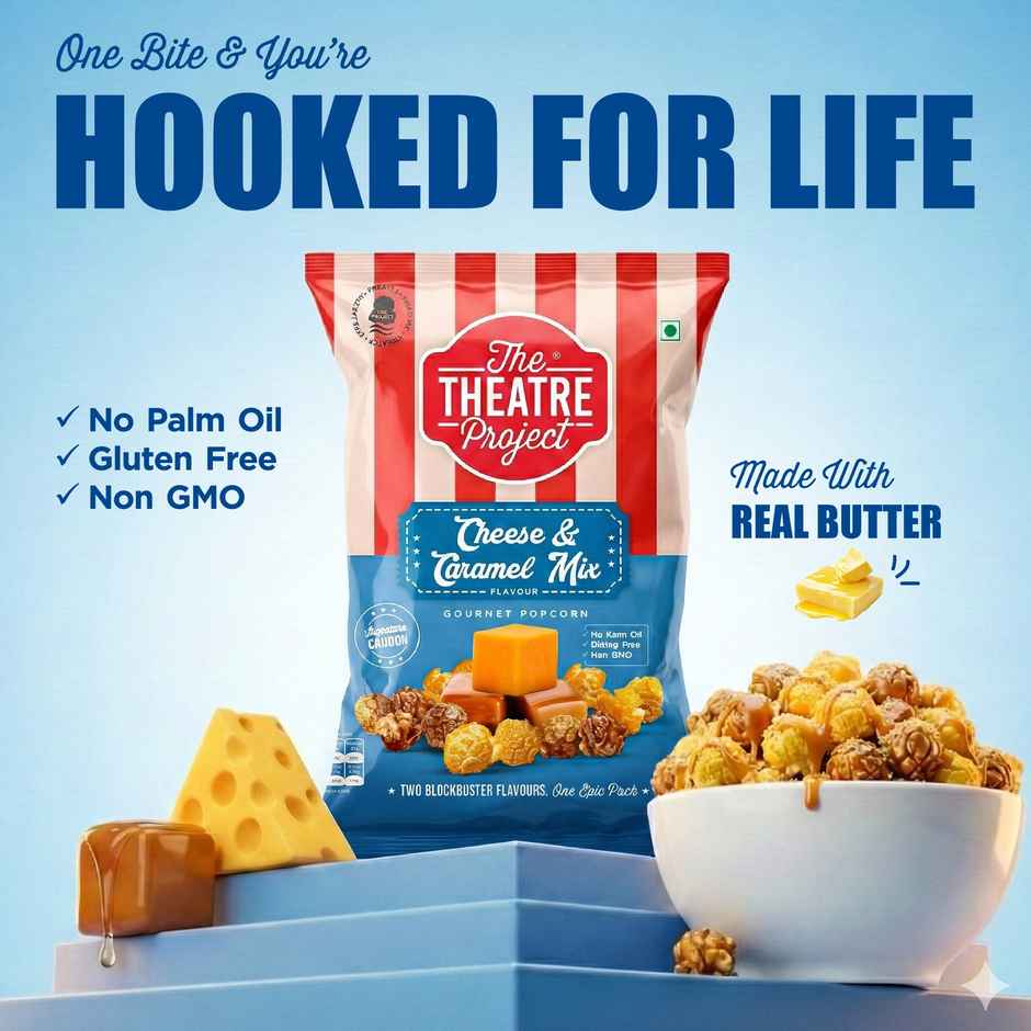 The Theatre Project  Popcorn Cheese & Caramel Pouch