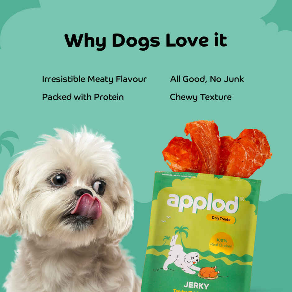 Applod Dehydrated Chicken Breast Dog Treat | Gluten Free Treats | For Puppy & Adult Dogs
