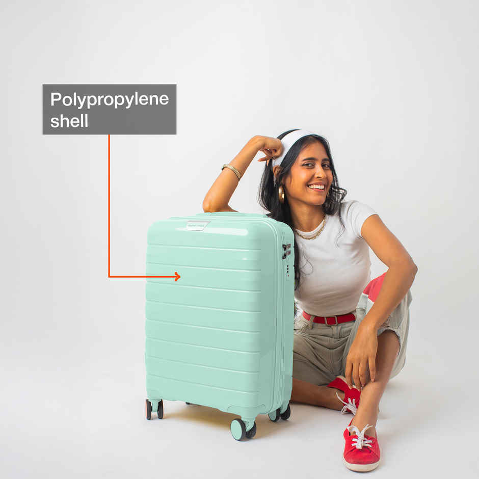 Nasher Miles Vienna Cabin Hard Sided Polypropylene- 20 Inch - 55 cm Trolley Bag- Cool Mint