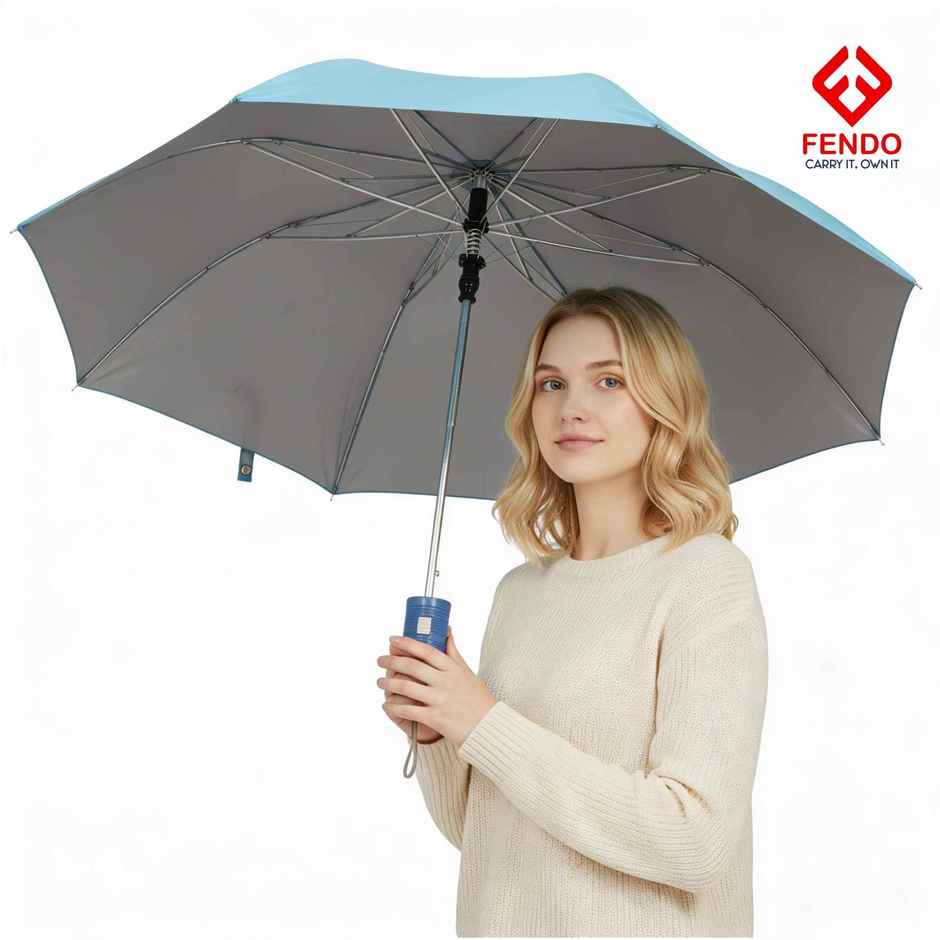 Fendo Yardley Umbrella Sky Blue | 21 Inch | 2 Fold