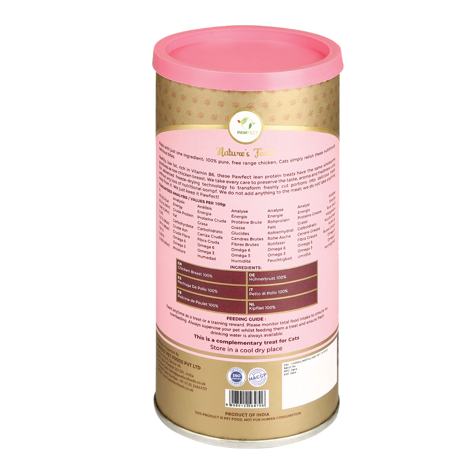 Pawfect Nature Feast Chicken Breast Freeze-Dried Cat Training & Reward Treats