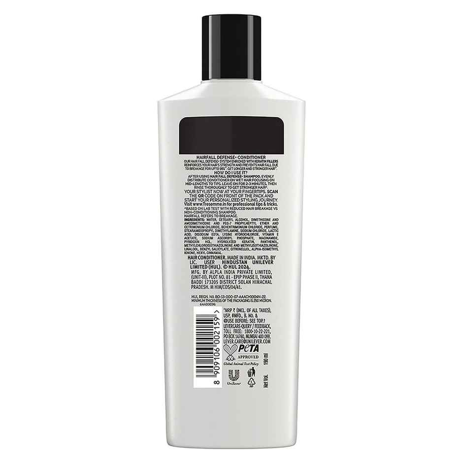 TRESemme Hair Fall Defense Conditioner with Keratin Fillers for 98% Less Breakage