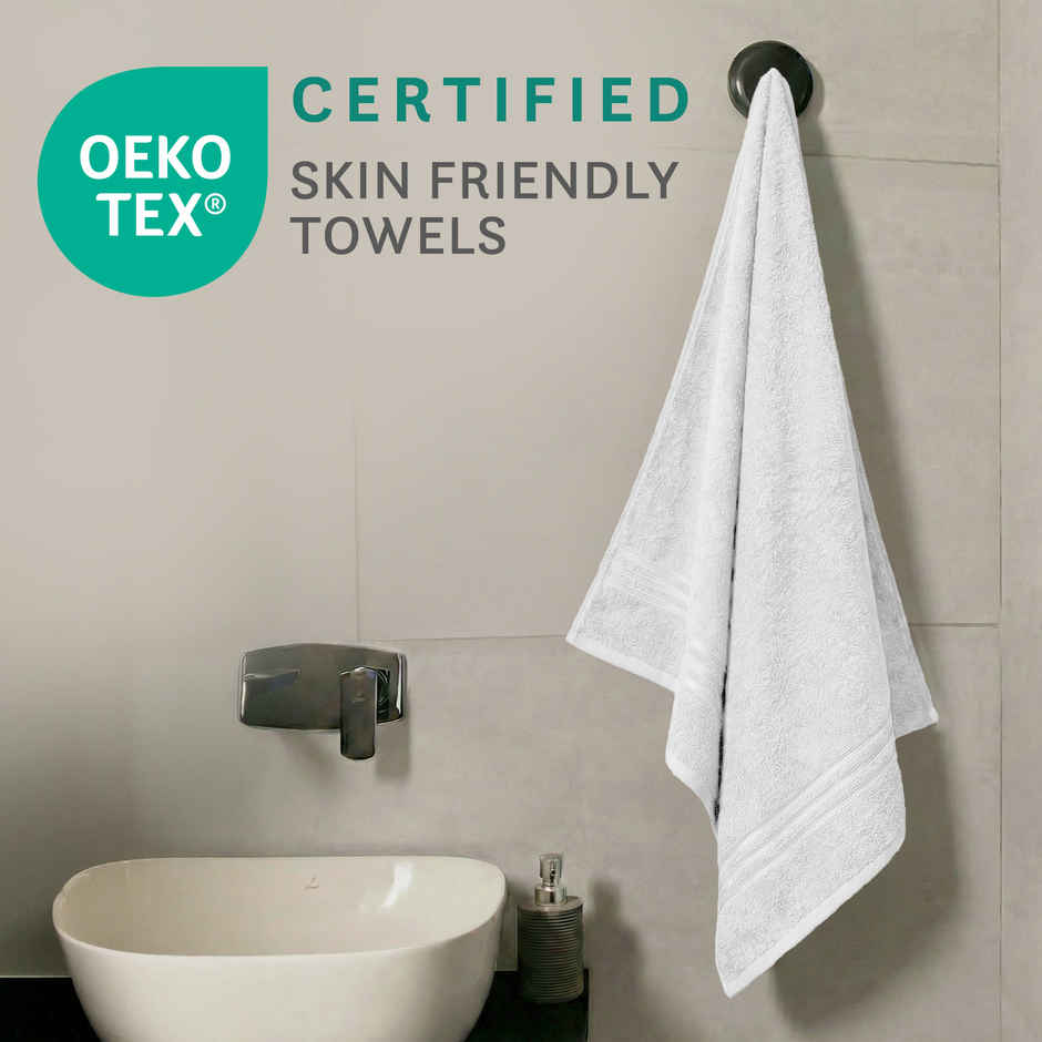 Mytrident Comfort Living Cotton Bath Towel | 28 in x 55 in | Ice Grey