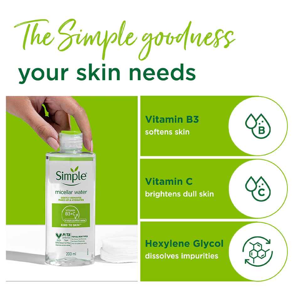 Simple Kind To Skin Micellar Cleansing Water