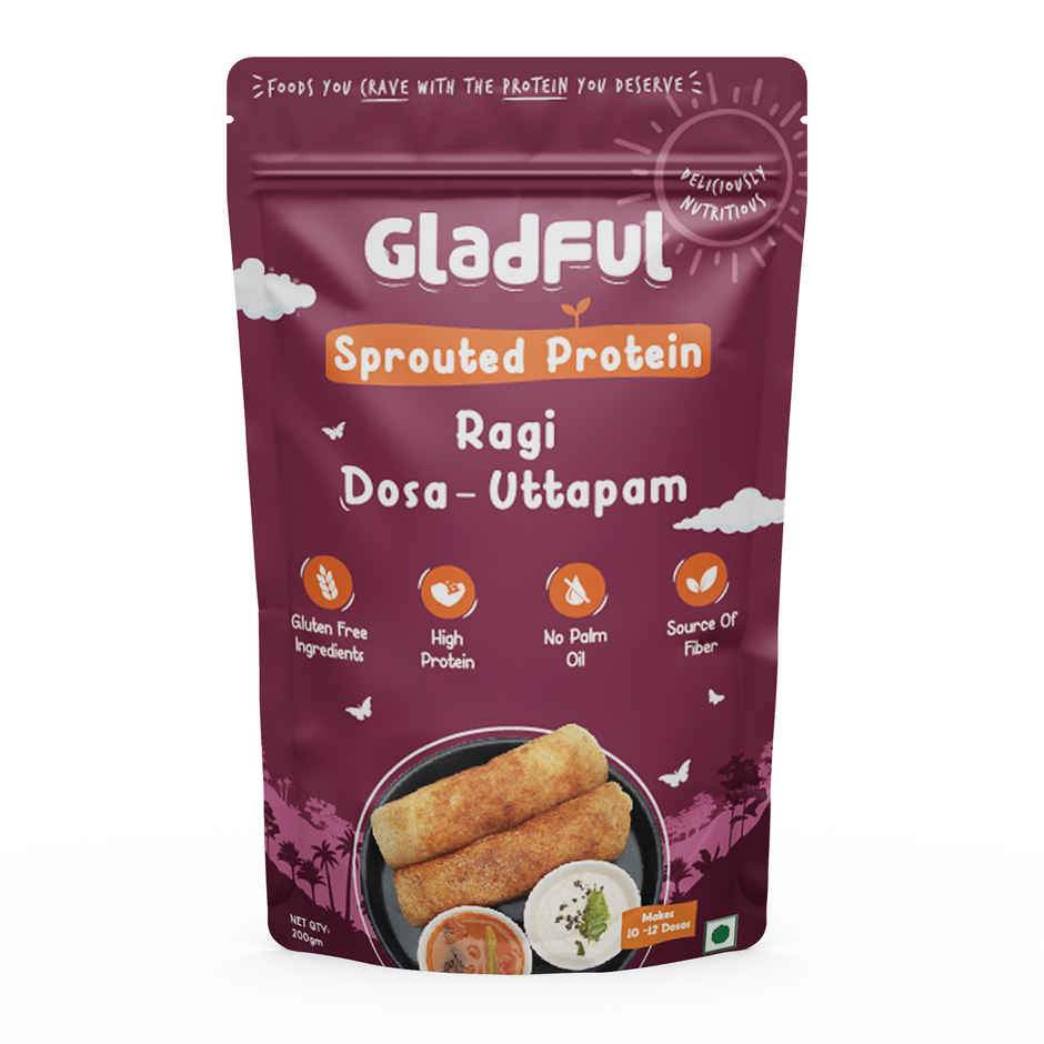 Gladful Sprouted Ragi Dosa