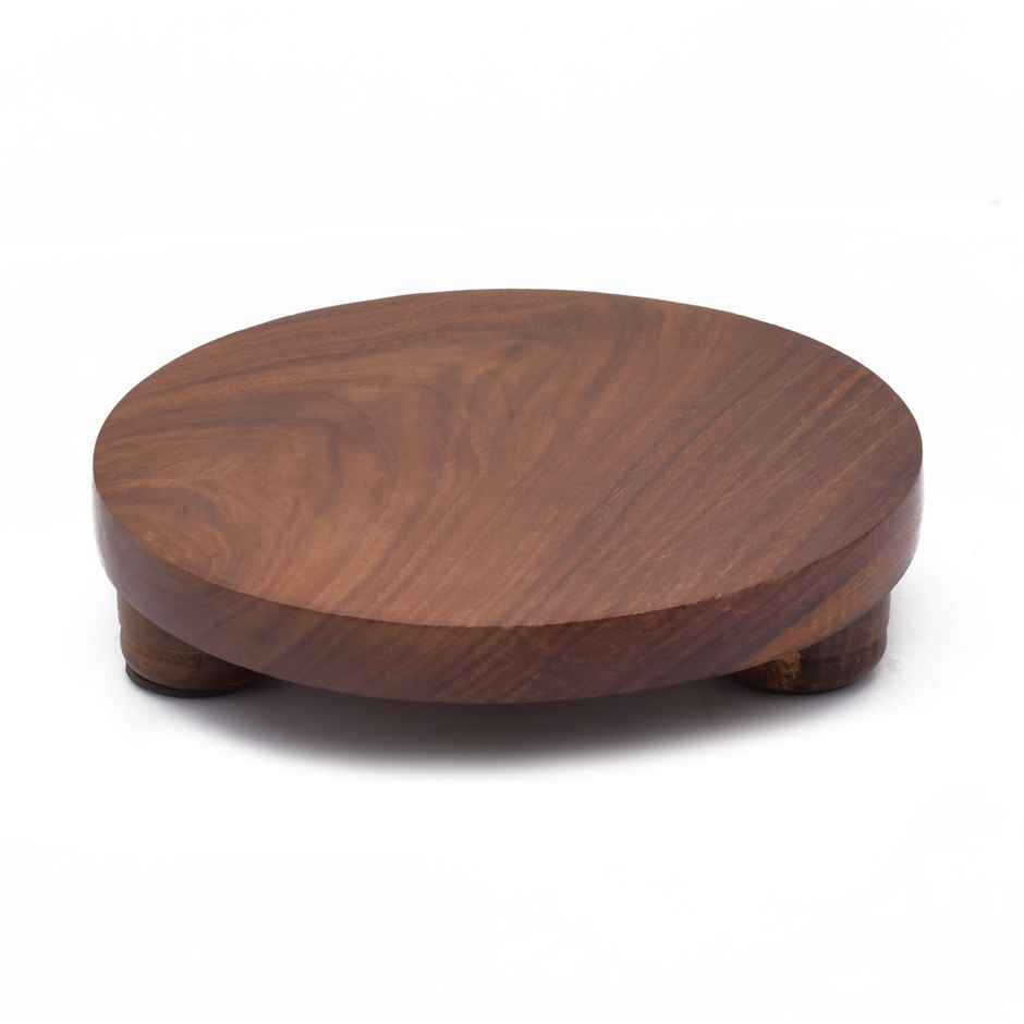 Oggn Brown Shisham Wood Chakla 10 Inch