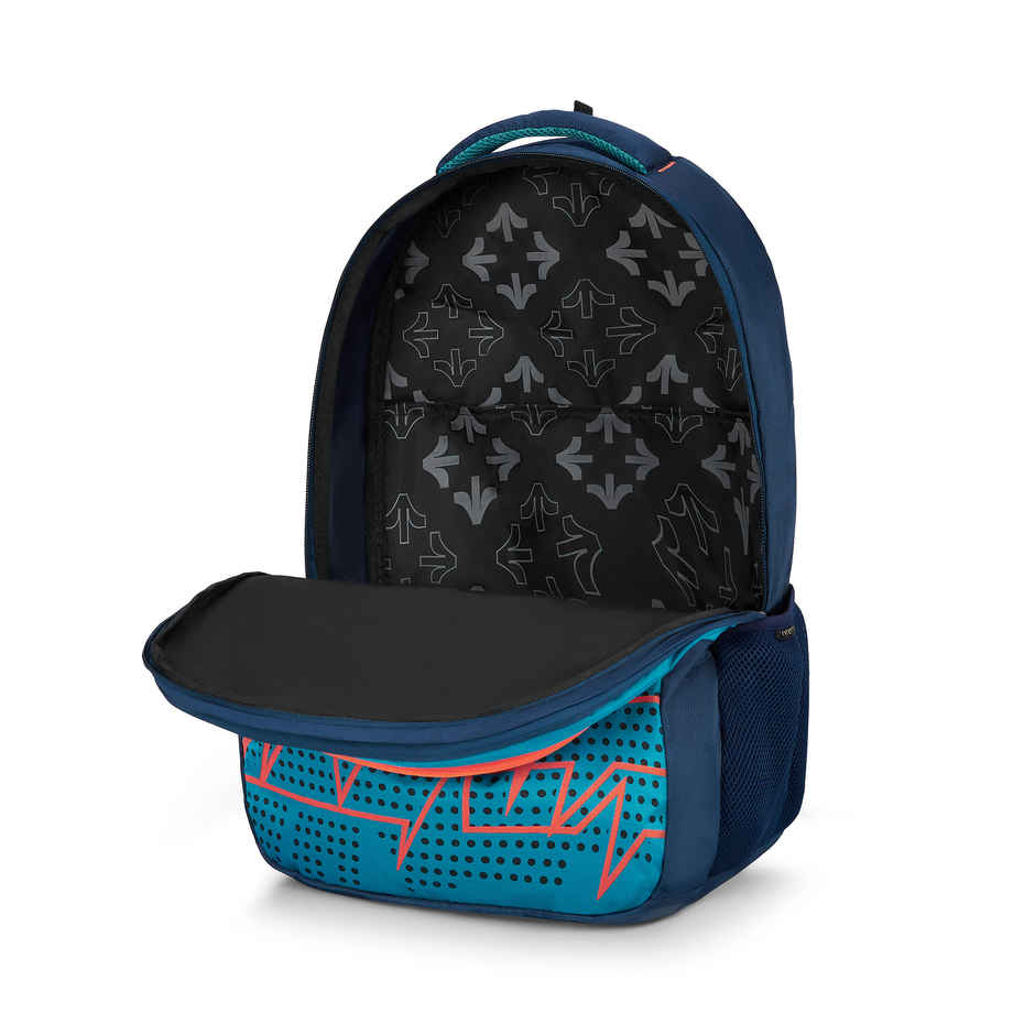 Nasher Miles Pulse Backpack- Unisex- 3 Compartment Casual College Bag- Cyan - 45L