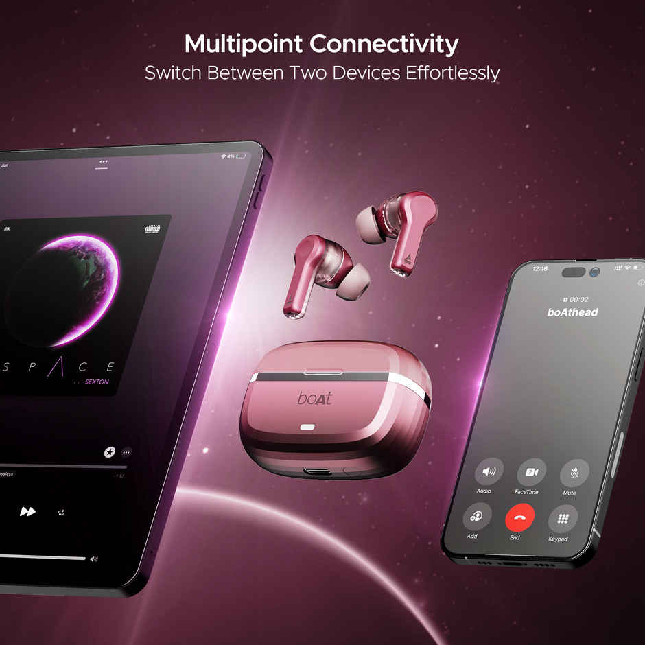 boAt Nirvana Space With 360 Spatial Audio, Anc(~32Db), 100Hrs Playback, Asap Charge