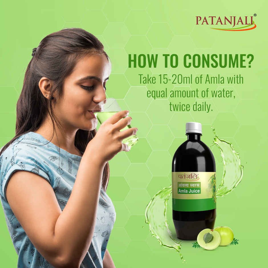 Patanjali Natural Amla Juice Gooseberry Drink Detox Juice