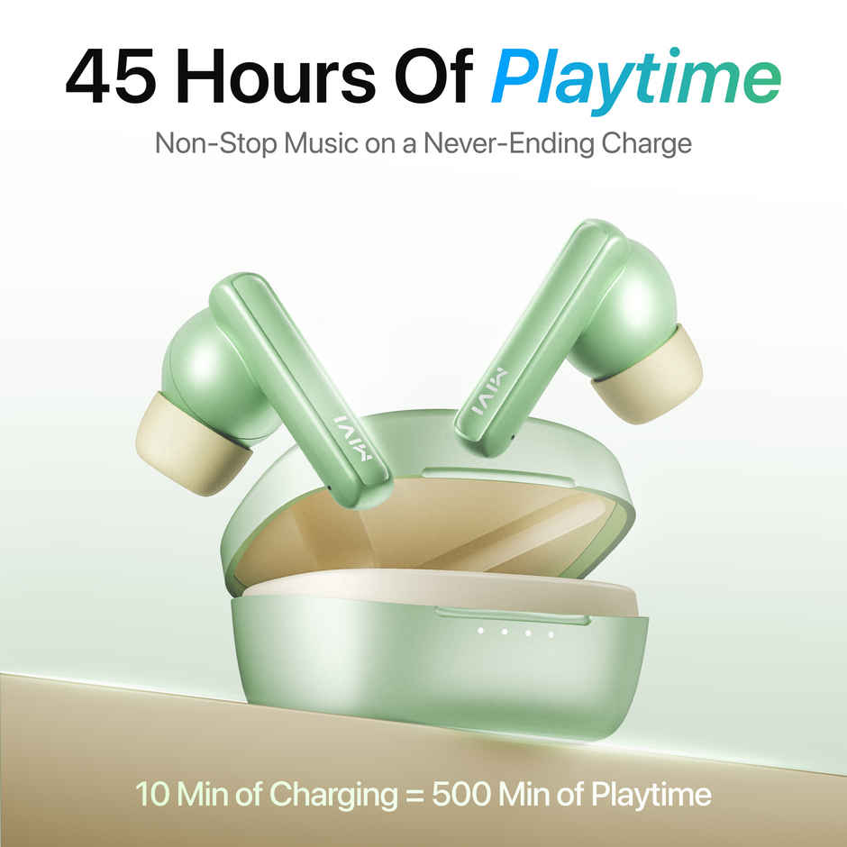 Mivi DuoPods Maxx TWS, 13mm Bass, 50H Playtime, AI ENC Calls, Gaming Mode, BT 5.3, Type C