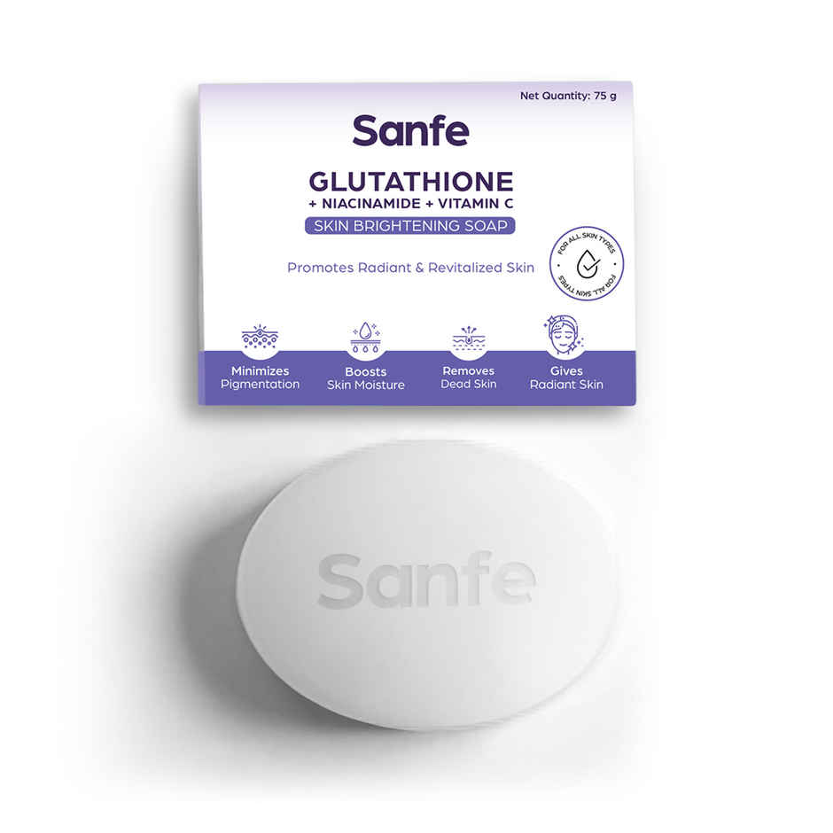 Sanfe Glutathione Niacinamide Vitamin C Soap Brightening and Pigmentation Care