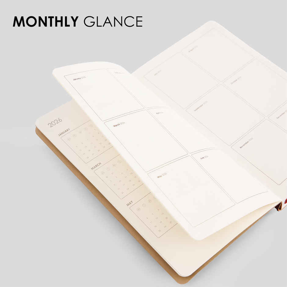 myPAPERCLIP 2026 Daily Planner M2 | Black | 384 Pages | Italian Vegan Leather