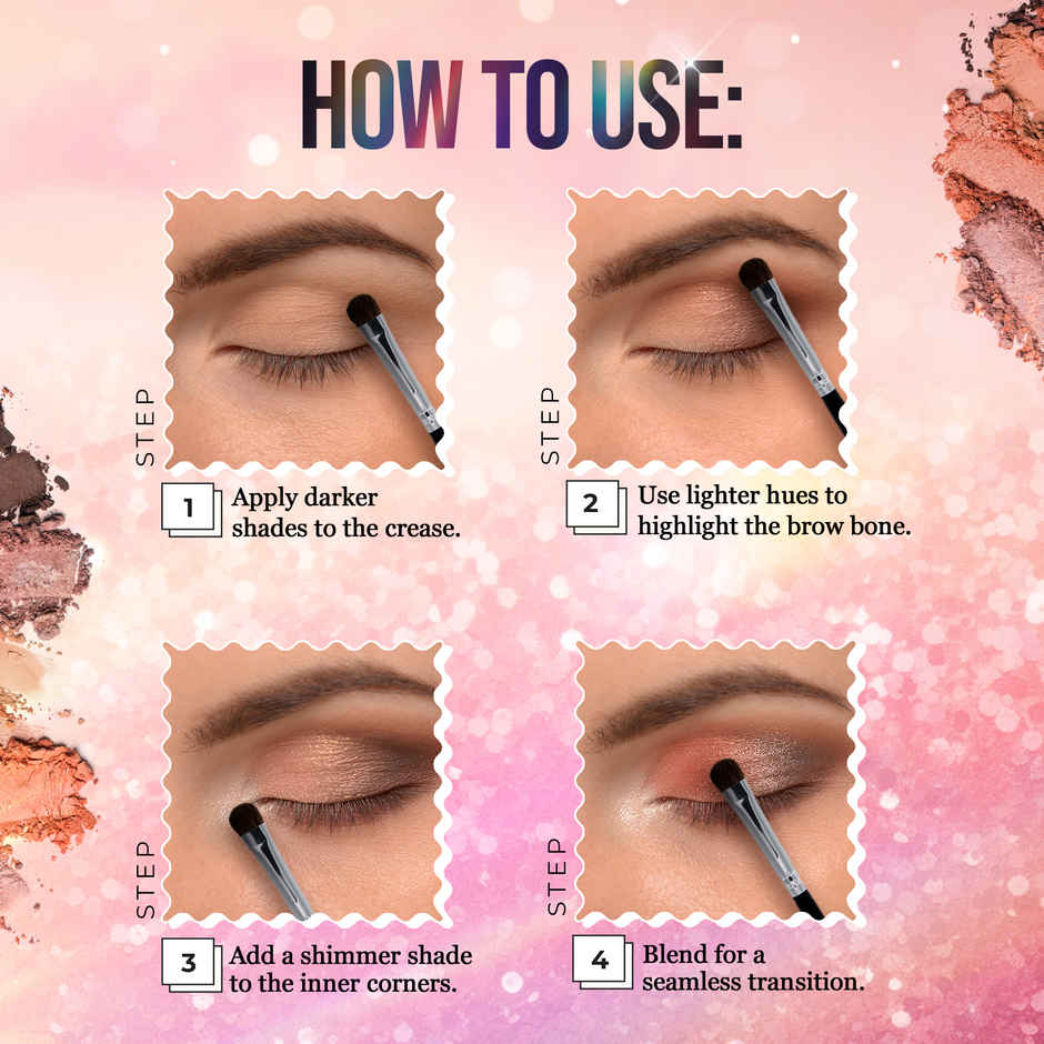 Hilary Rhoda Play N Blend Eyeshadow Palette | Matte & Shimmer Finish | Day Dreamer - Shade 01