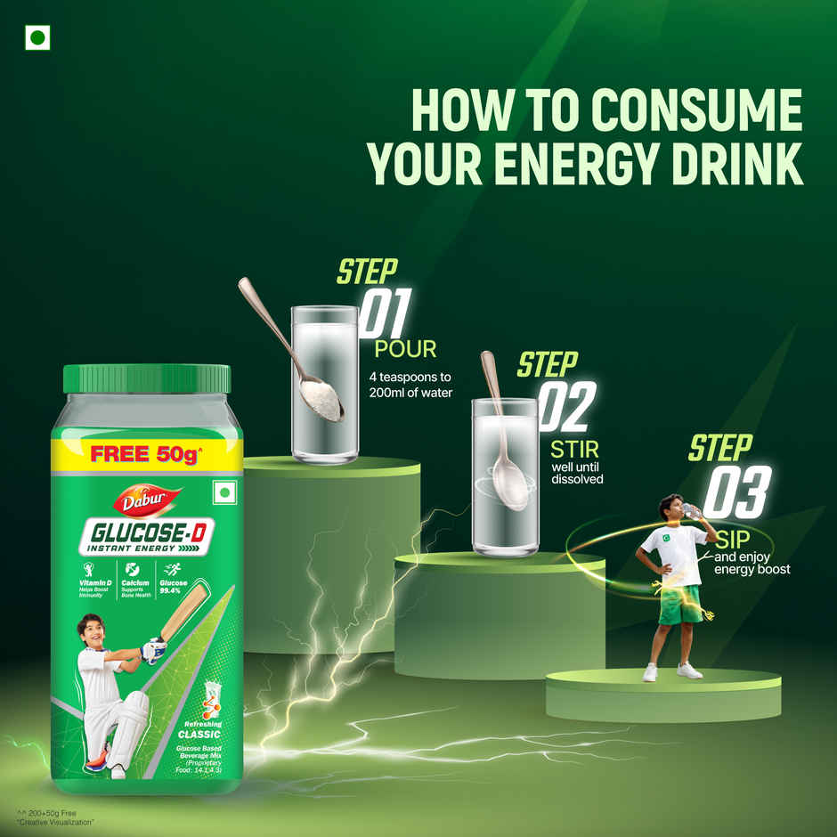 Dabur Glucose-D Instant Energy Powder