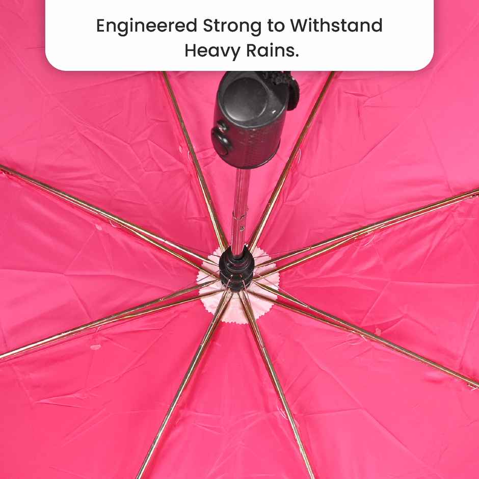 EUME Leatrix 21 Inch 2 Fold Auto-Open Lemon Umbrella | Pink