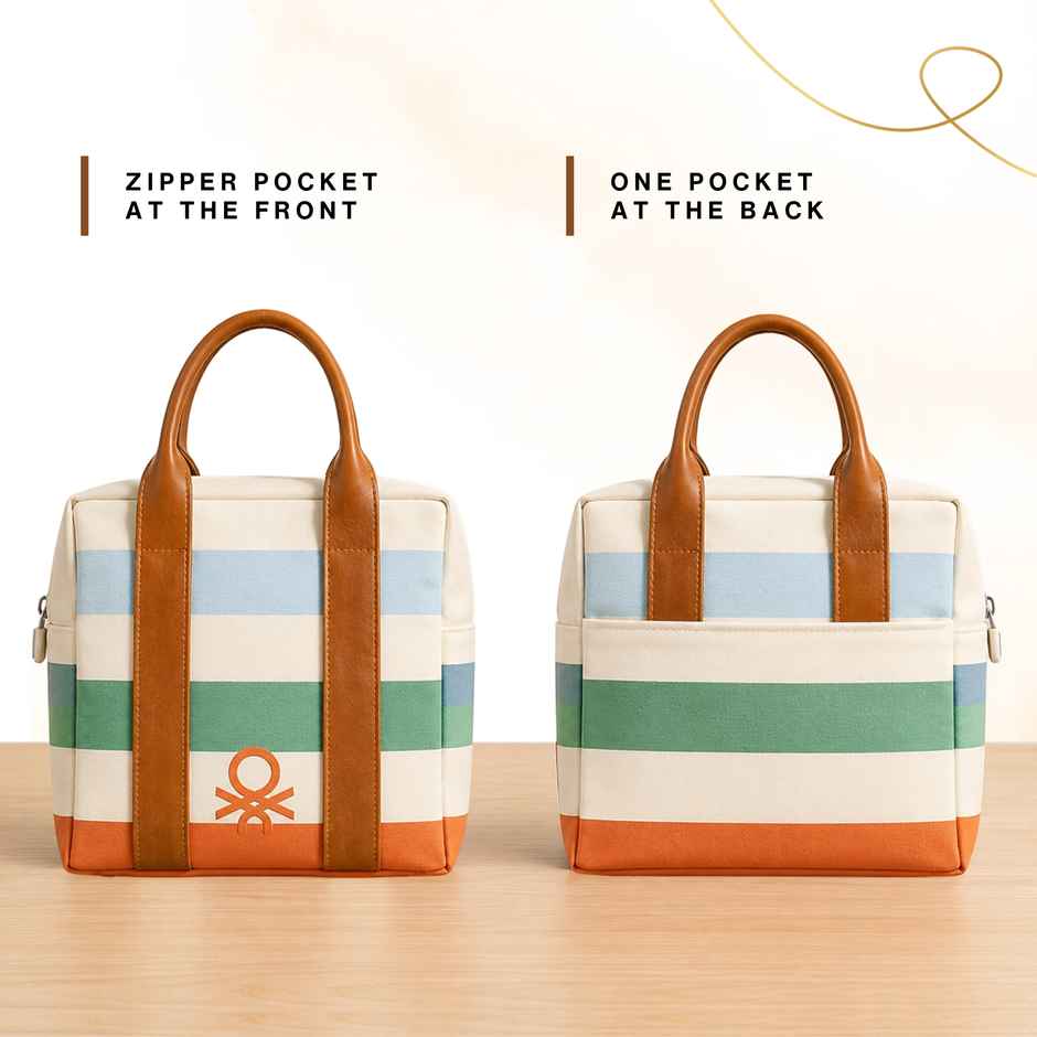 United Colors of Benetton Lunch Bag | Polyester | With Back Pocket | Multicolor