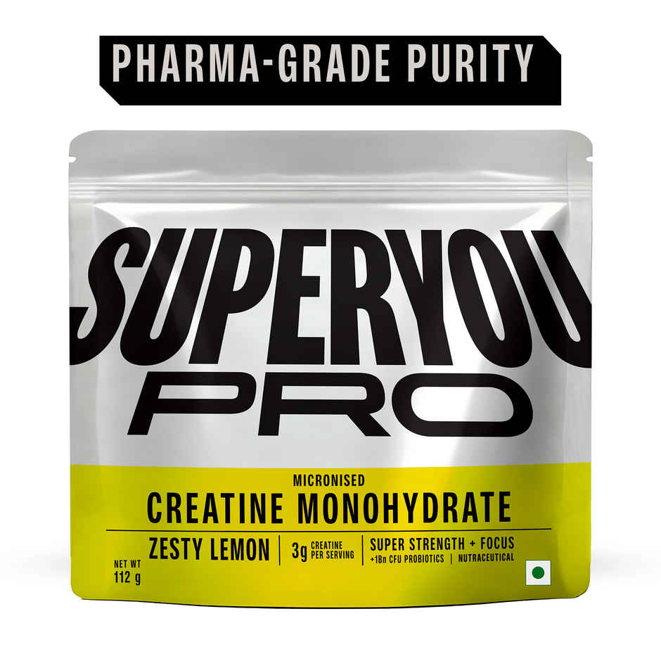 SuperYou Pro Micronised Creatine Monohydrate | 33 Servings | Zesty Lemon