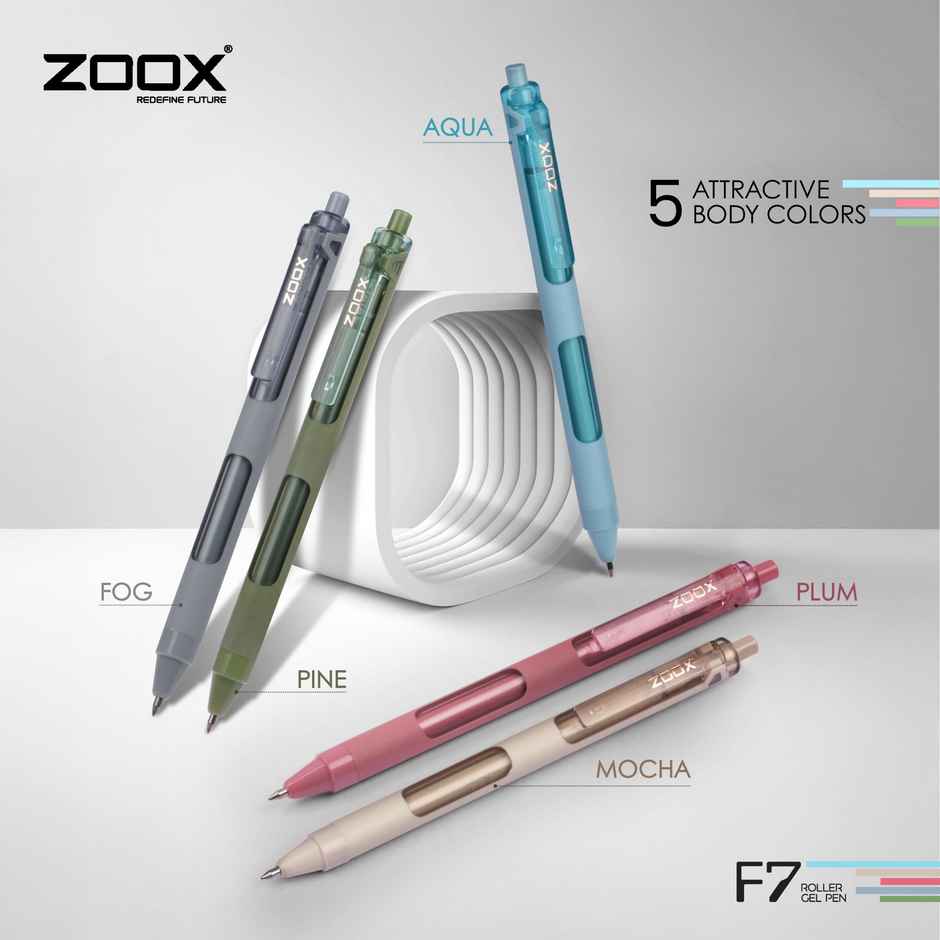 Zoox F7 Gel Pen Blue Ink Assorted