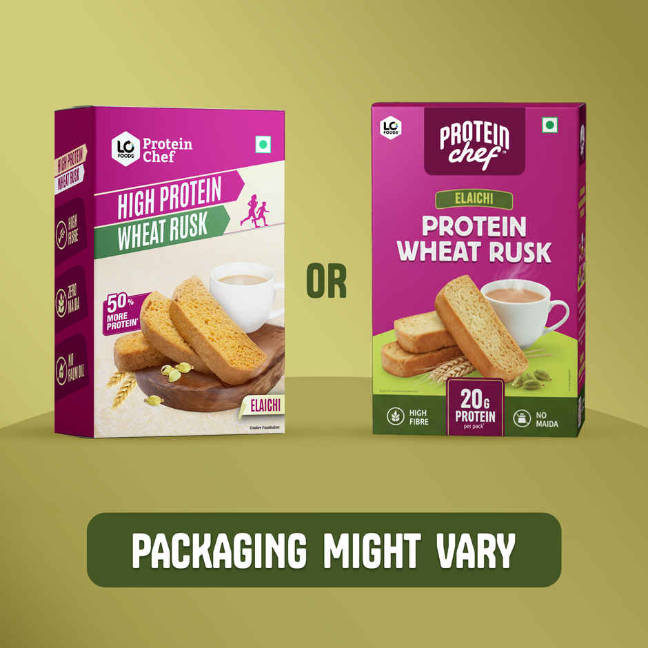 Protein Chef High Protein No Maida Premium Rusk (Elaichi Toast)