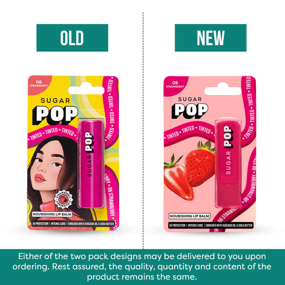 Sugar Pop Matte Lipcolour - 04 Raspberry(1.6ml) & Sugar Pop Nourishing Lip Balm 06 Strawberry(4.5gms) Combo