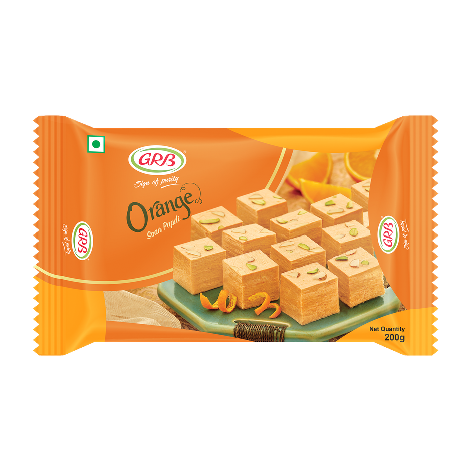 GRB Orange Soan Papdi | Traditional Indian Sweet