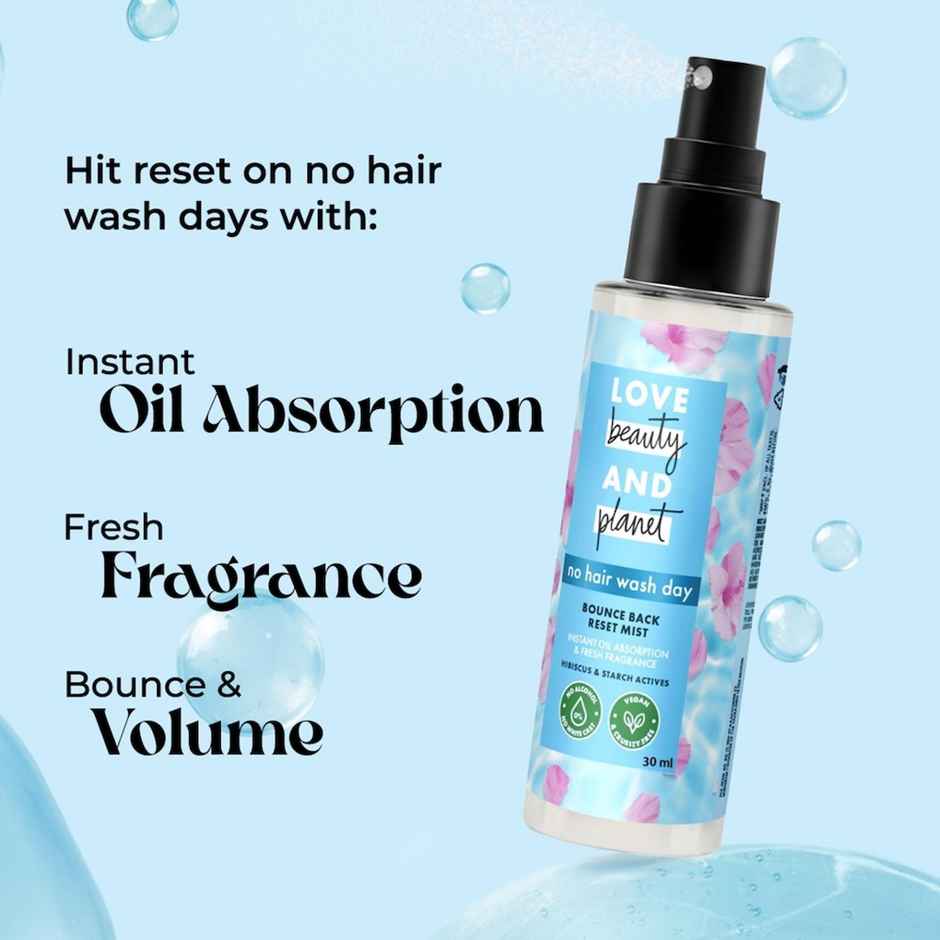 Love Beauty and Planet Bounce Back Reset Mist - No Alcohol Dry Shampoo