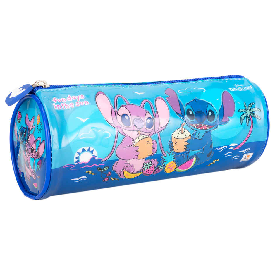 Striders Stitch Round Pencil Pouch - Cute Cartoon Stationery Organizer for Kids