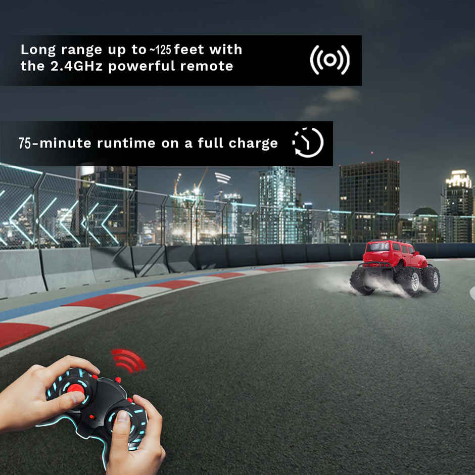 Race N Roll Off Roader Rechargeable Remote Control Monster Truck - For Red