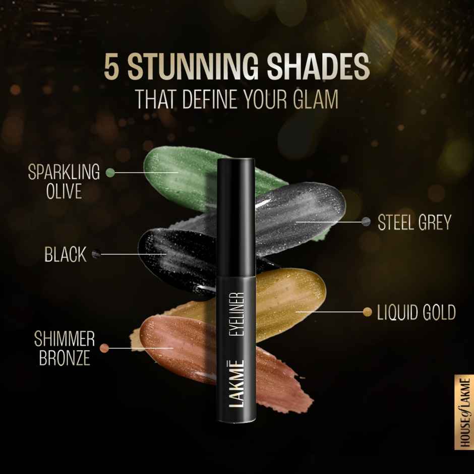 Lakme Unreal Precision Liquid Eye Liner Lightweight & Smudgeproof Eye Liner, Black