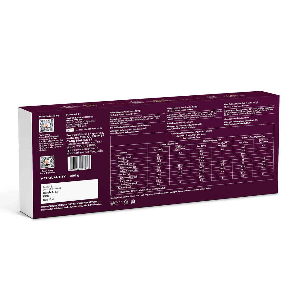 Sweet Karam Coffee Festive Gift Hamper - Mysorepak