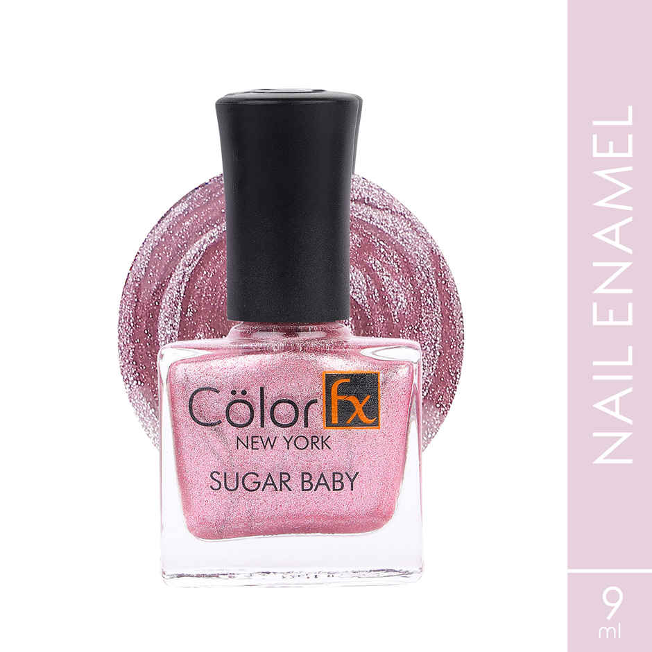 Color Fx Light Pink Shimmery Matte Nail Polish, Long Lasting Nail Paint, 117