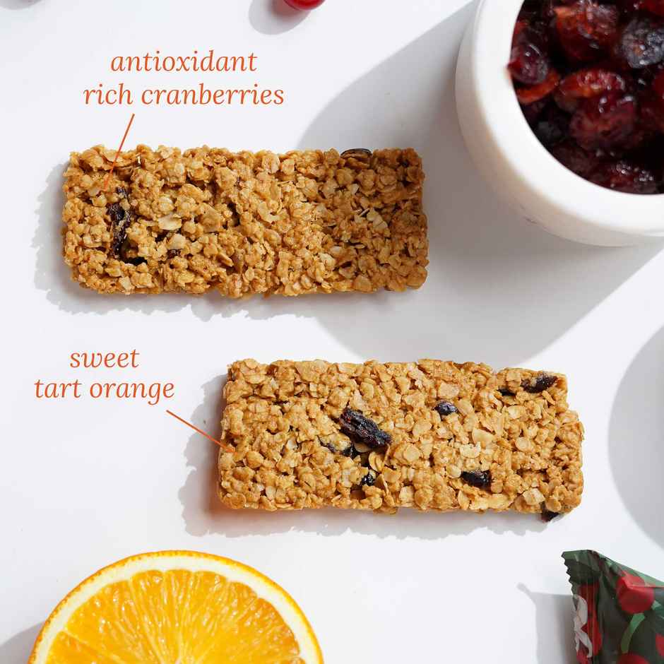 Monsoon Harvest Crunchy Millet Granola Bars - Cranberry Orange