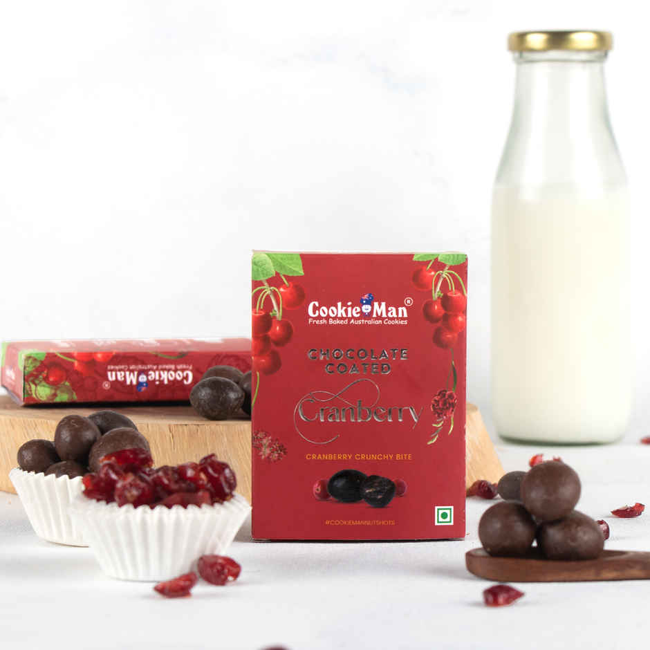 CookieMan Chocolate Coated Almonds , Hazelnut , Cranberry (pack of 3)