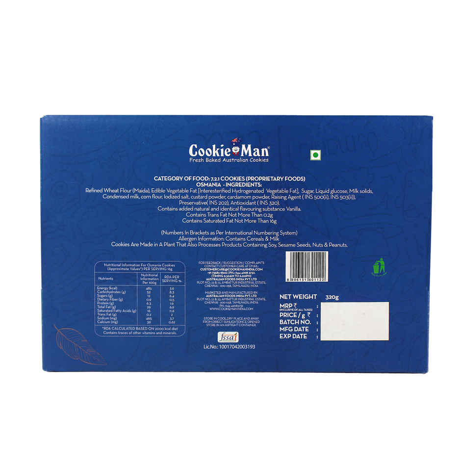 CookieMan Osmania Butter Flavoured Biscuits | Dairy-free Combo