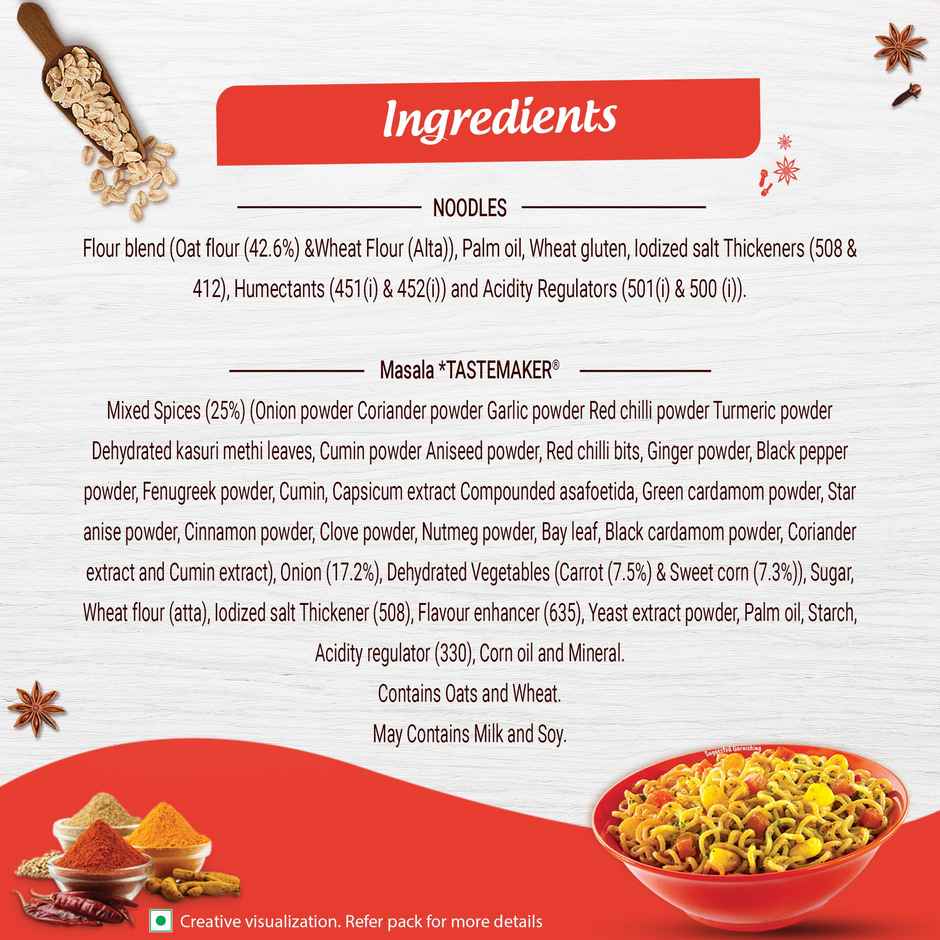 Maggi Noodles Nutri Licious Masala Oats Pouch