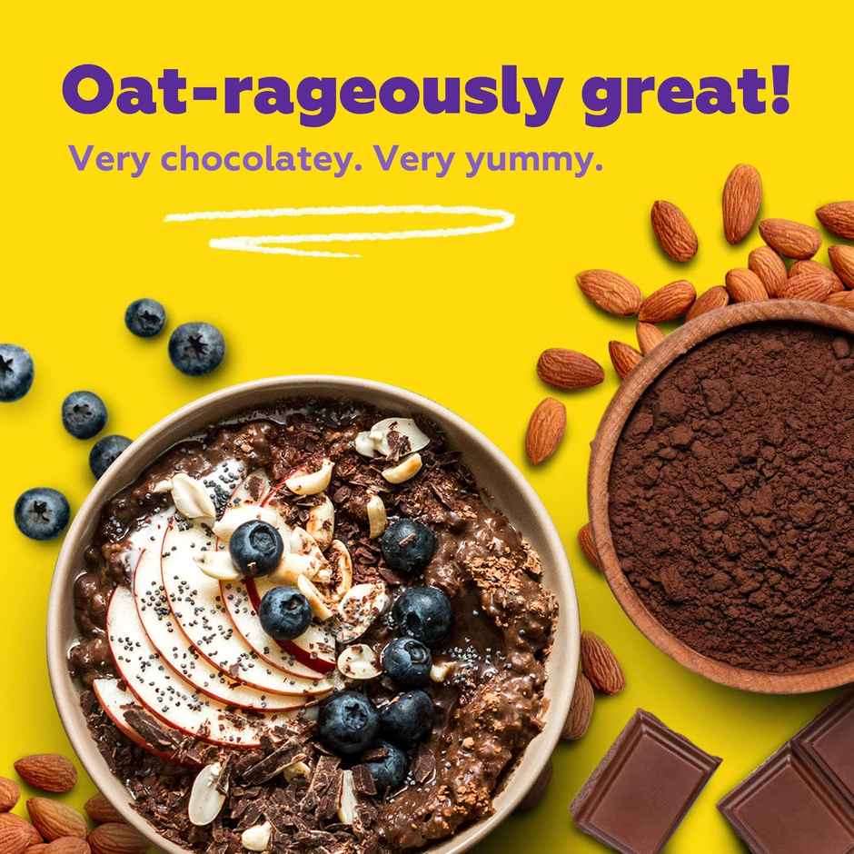 Yogabar Dark Chocolate Oatmeal 400g Breakfast Cereal Gluten Free Oats High in Protein & Gluten-Free
