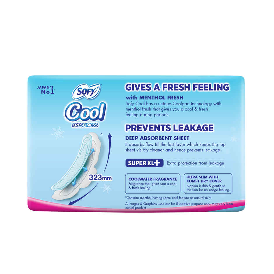 Sofy Cool Freshness Sanitary Pads - XL+