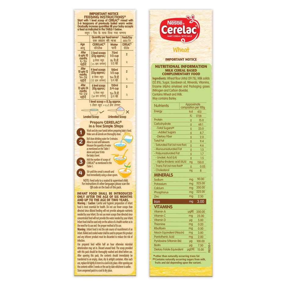 Nestle Cerelac Wheat - Stage 1