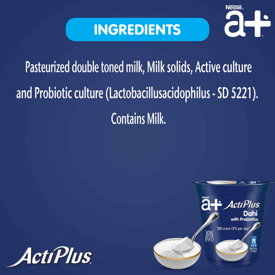 Nestle a+ Acti Plus Dahi - Buy at ₹162 Online | Instant Delivery - Zepto