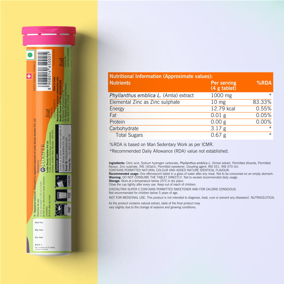Chicnutrix Super C- Acne Free Skin with Natural Vitamin C